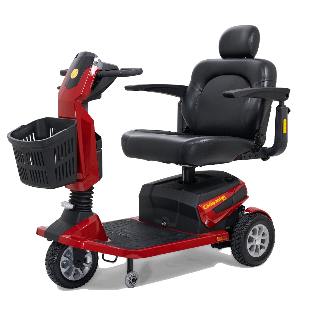 Golden Technologies GC540 Companion HD 3-Wheel Scooter - Red Front left